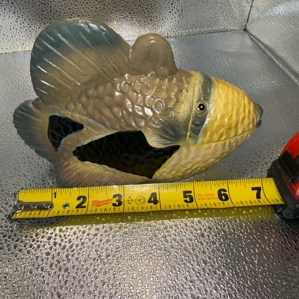 Vibrant Yellow and Black tropical Fish Aquarium Decor